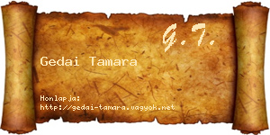 Gedai Tamara névjegykártya